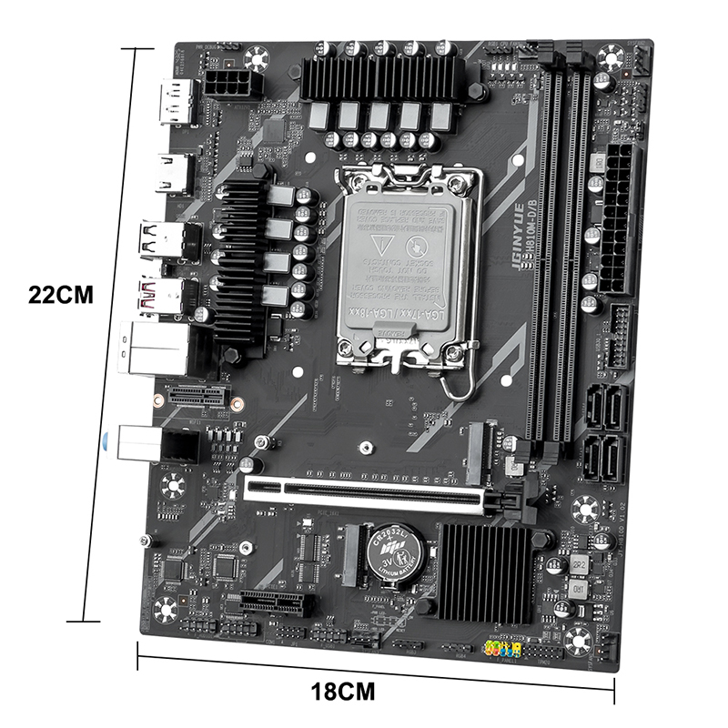 Lga1851 Gaming Motherboard - JGINYUE H810M-D/B M-ATX Motherboard PC Gaming