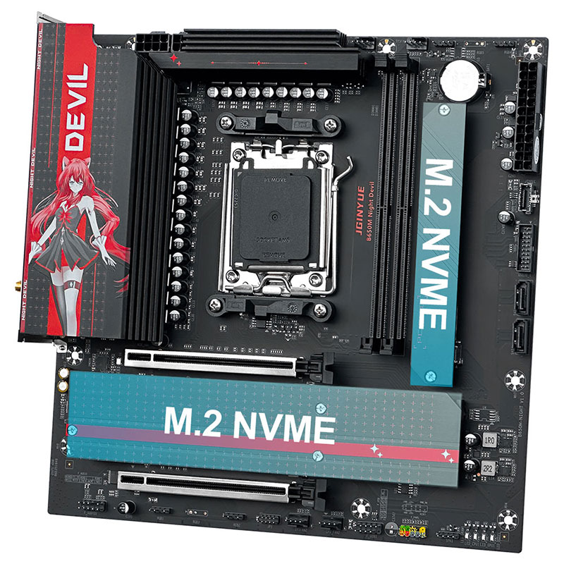 JGINYUE B650M NIGHT DEVIL Moth - X870E Atx Motherboard ulasan dan harga
