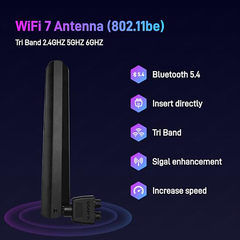 Antena WIFI 7 EZ-Plug untuk Mo - Z890 Wi-Fi 7 Motherboard ulasan dan harga