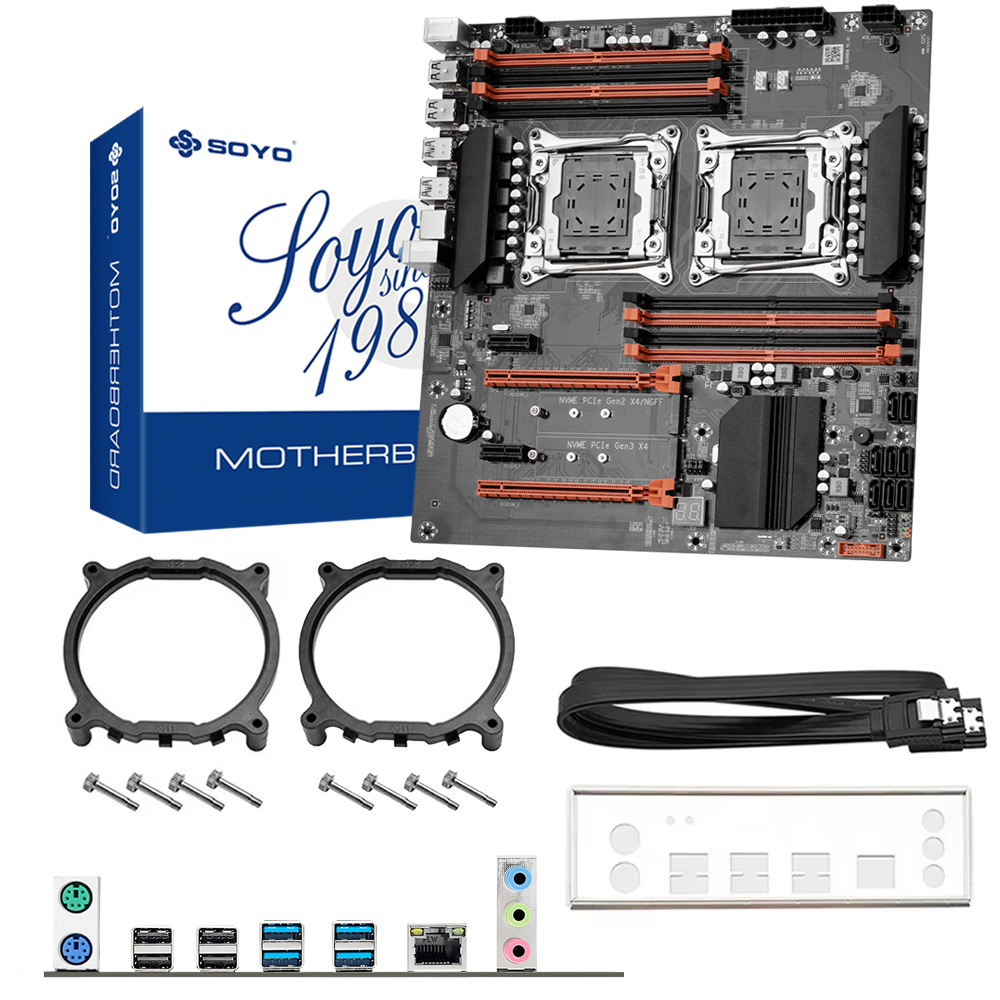 SOYO X99, Papan Induk Gaming G - Dual Lga2011-3 Server Motherboard Combo ulasan dan harga