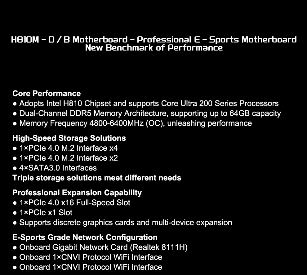 JGINYUE H810M-D/B M-ATX Mother - Lga1851 Gaming Motherboard ulasan dan harga