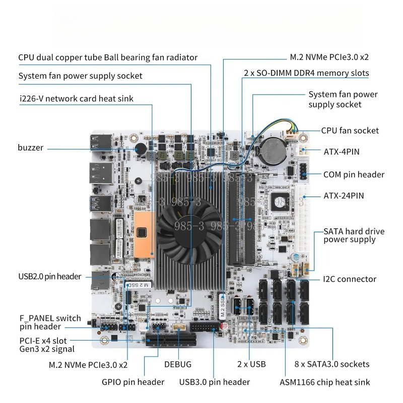 Motherboard Mini‑ITX M11 NAS P - Mini Itx Dual 2.5G Nas Motherboard ulasan dan harga
